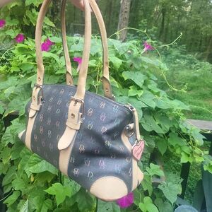 Elegant Black and Tan Satchel